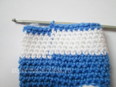 Crocheted baby mittens
