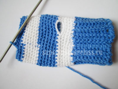 Crochet mittens: diagrams and description