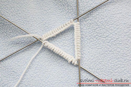 How to tie warm mittens for children with knitting needles. Photo # 2