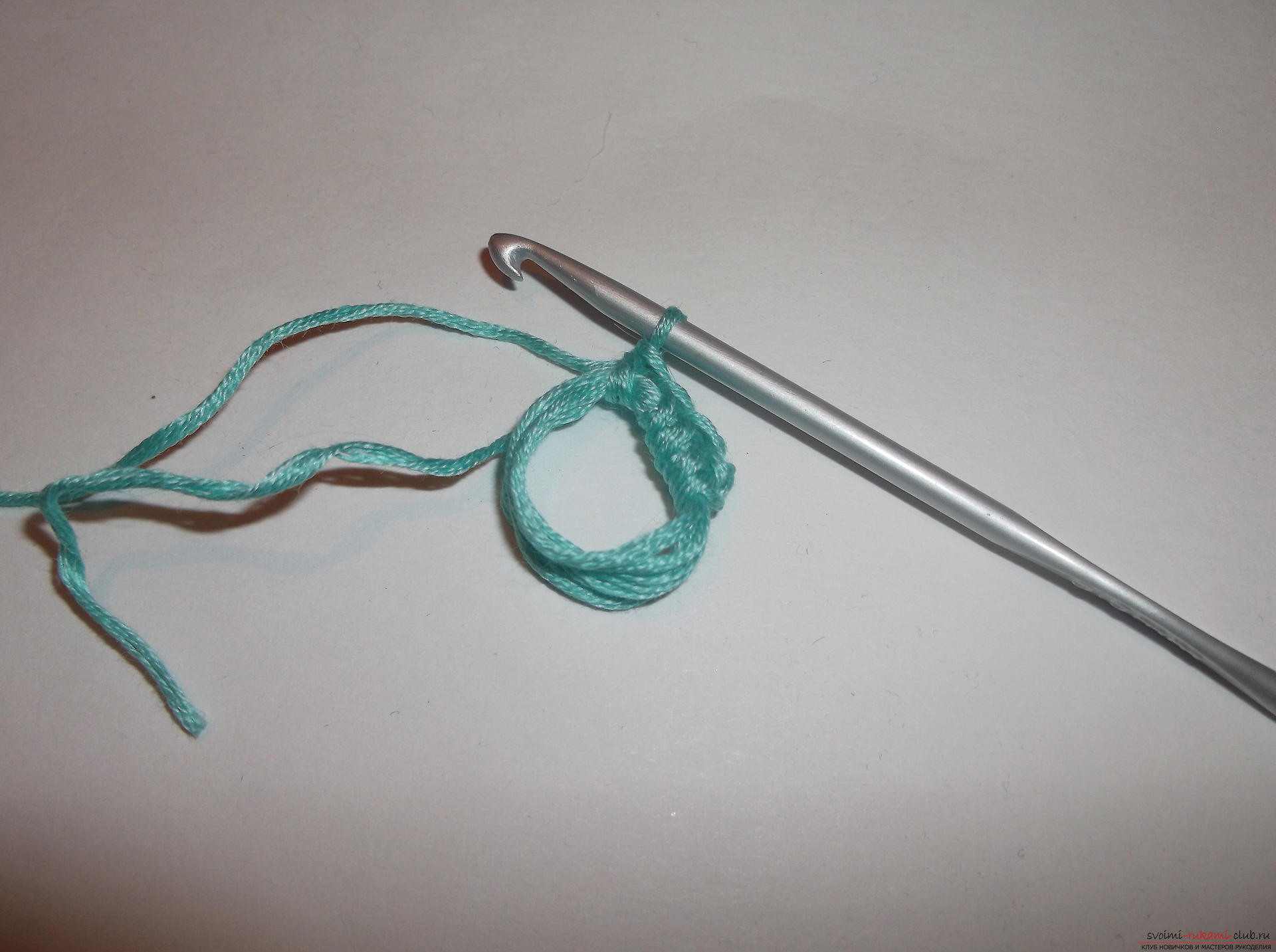 A lesson on crochet crochet lilac poppy. Photo №7