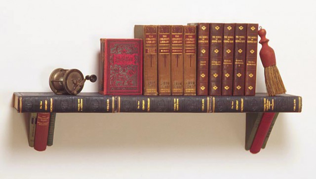 bookshelves from the books of Jim Rosenau