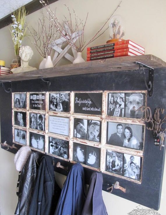 Old door - clothes hanger and picture frame