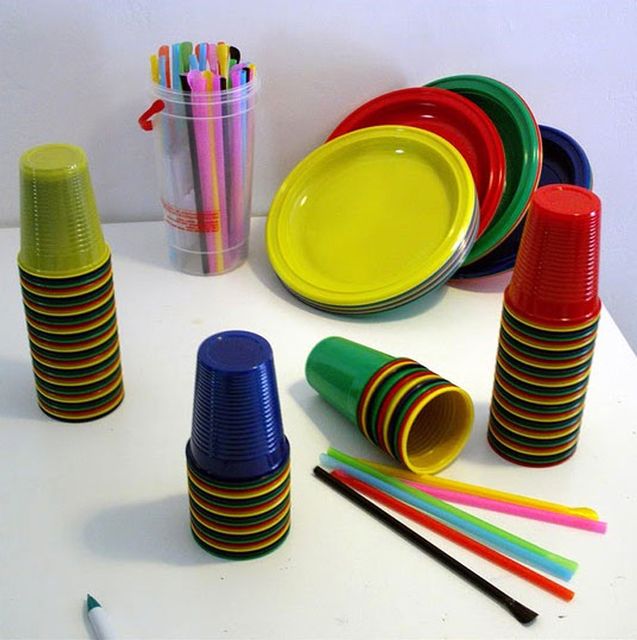 Crafts from disposable utensils and tubules