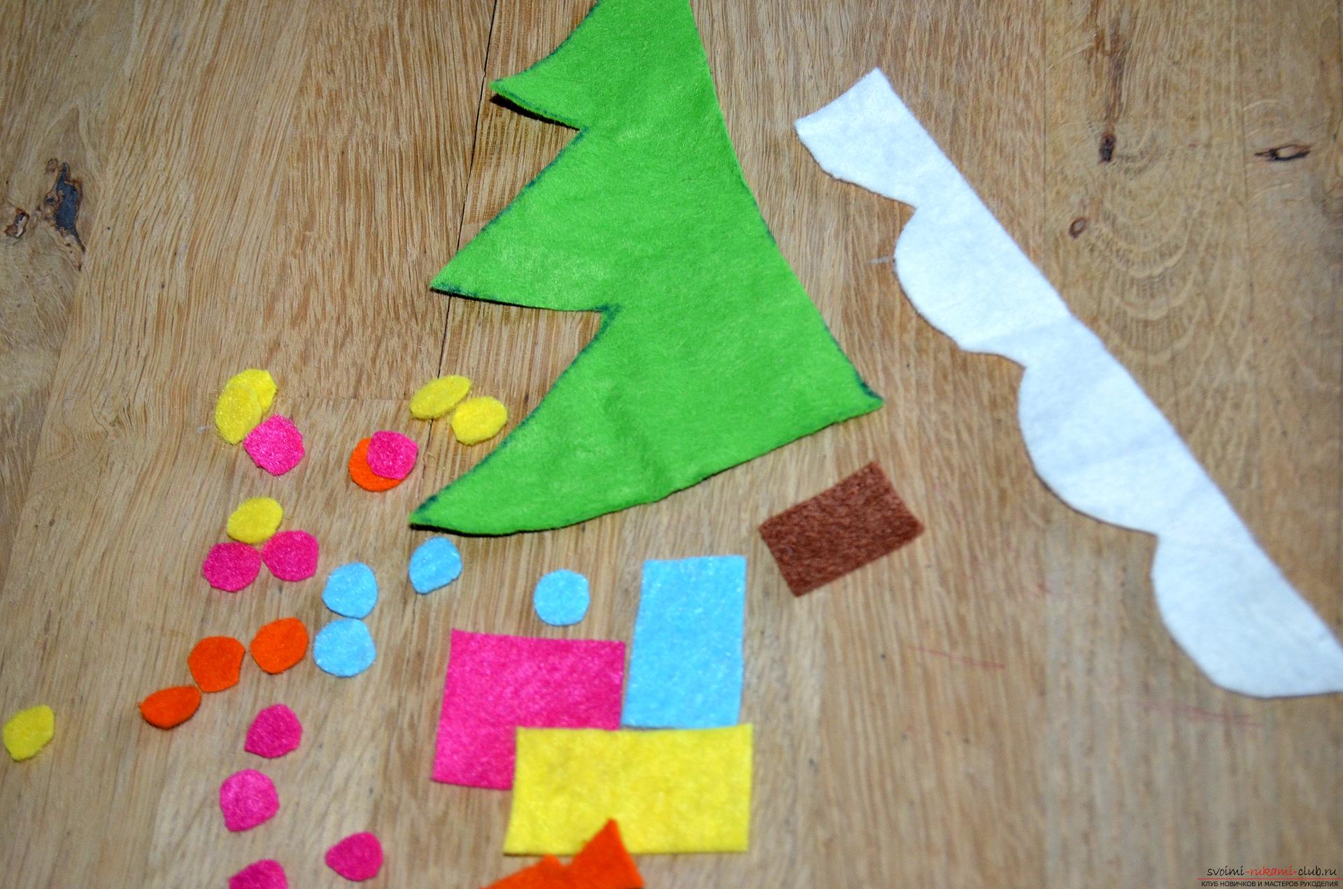 A lesson on making a Christmas boot made of felt with your own hands. Photo №4