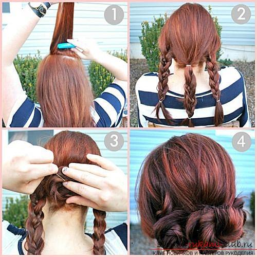 How to make beautiful hairstyles for medium length hair at home in a hurry. Picture №3
