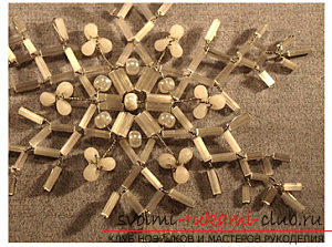 Master classes on weaving snowflakes, free schemes, step-by-step photos, job description. Picture №10