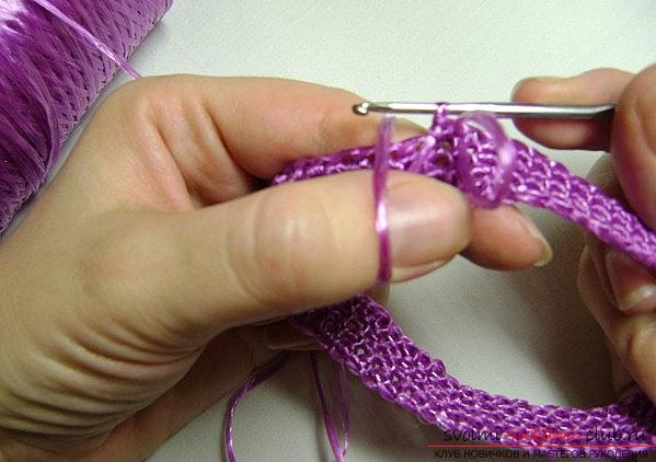 Crochet crochet crochet from polypropylene for beginners - work yourself. Photo Number 11