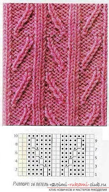 We knit beautiful patterns with crossed loops. Photo №4