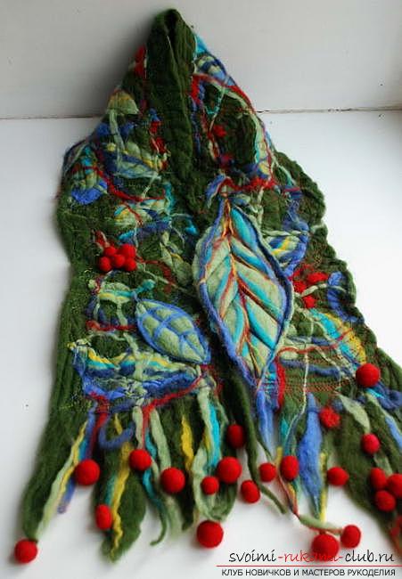 Scarlet knit scarf knitting. Photo # 2
