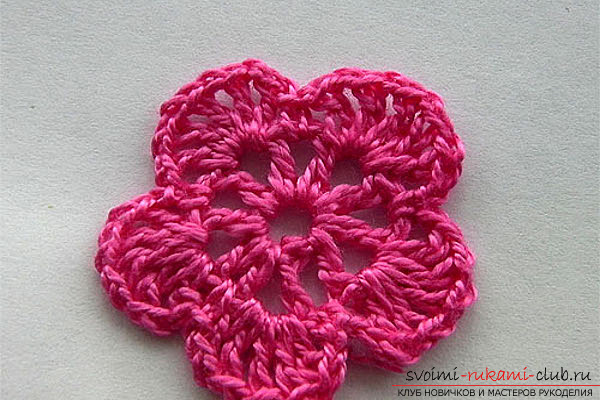 knitting the original crochet flowers for beginners. Photo number 12