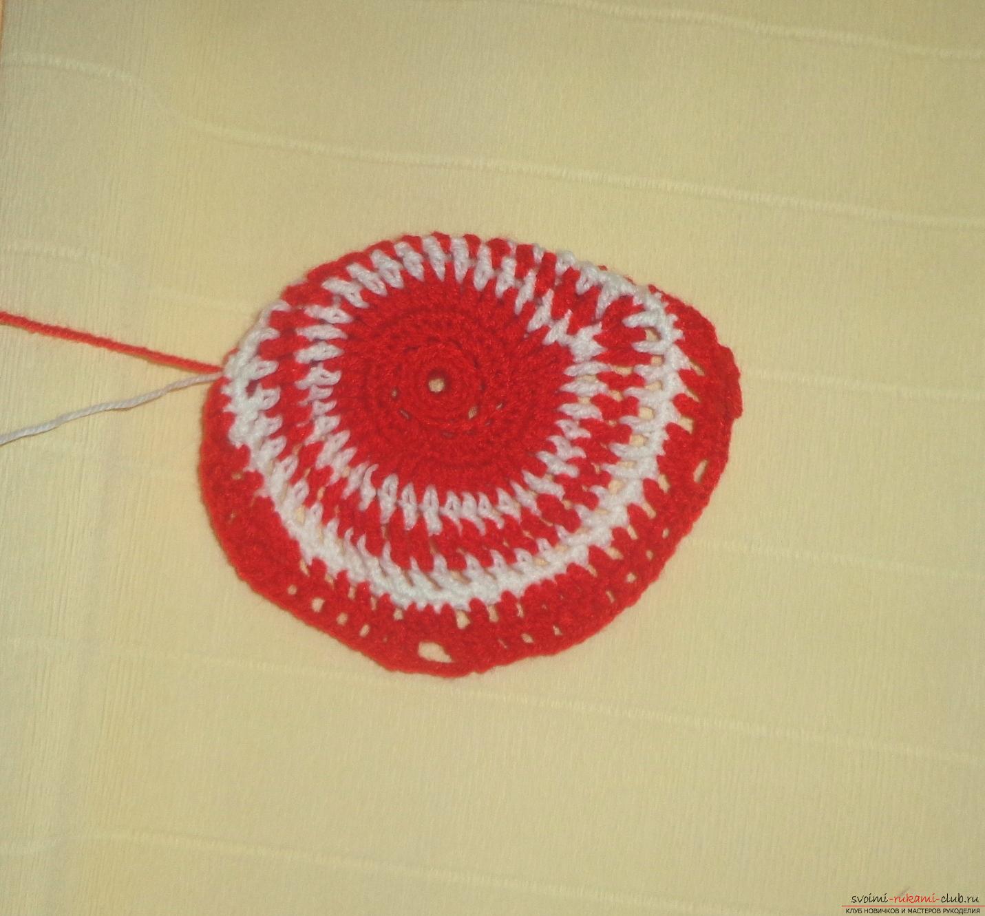 Master class on knitting a baby cap with a crochet with step-by-step instructions and photos. Photo №6