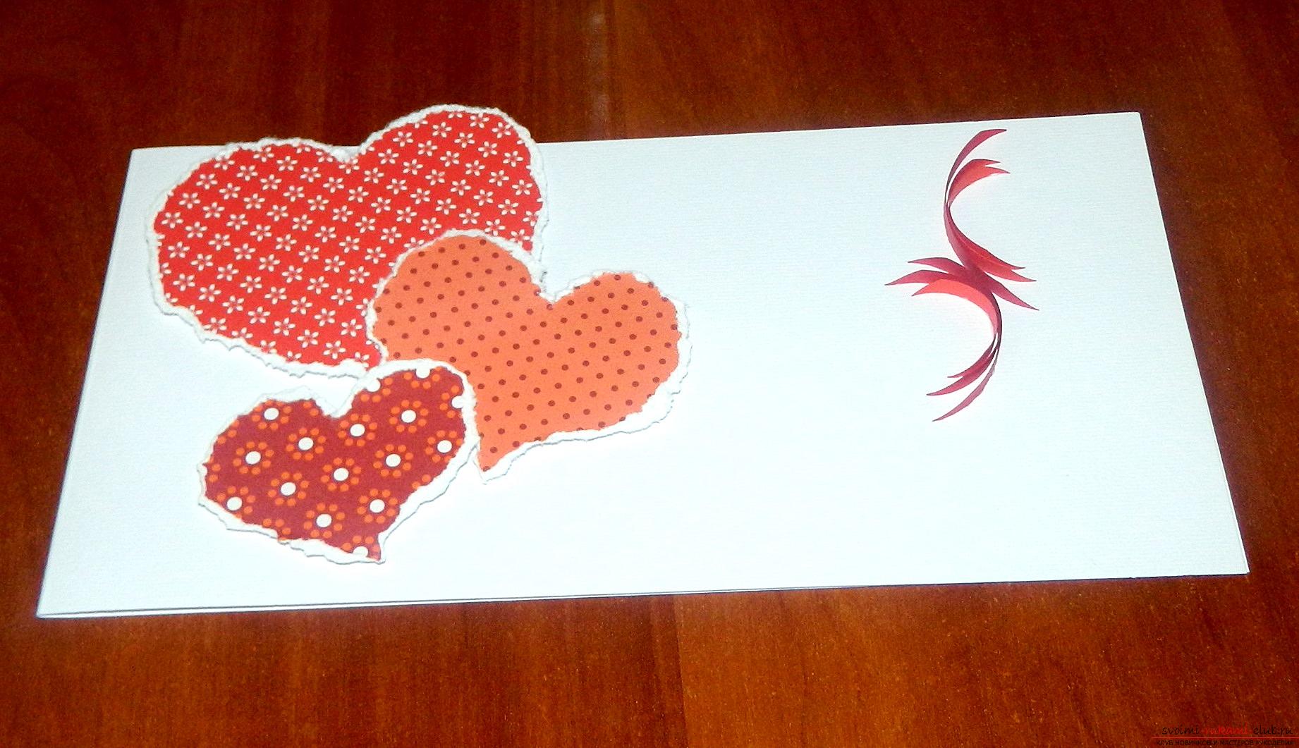 This master class will tell you how to make your own cards for Valentine's Day. Picture number 10