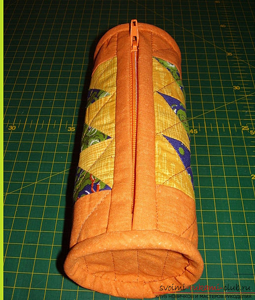 Sewing a pencil case using the Japanese patchwork technique. Photo №1