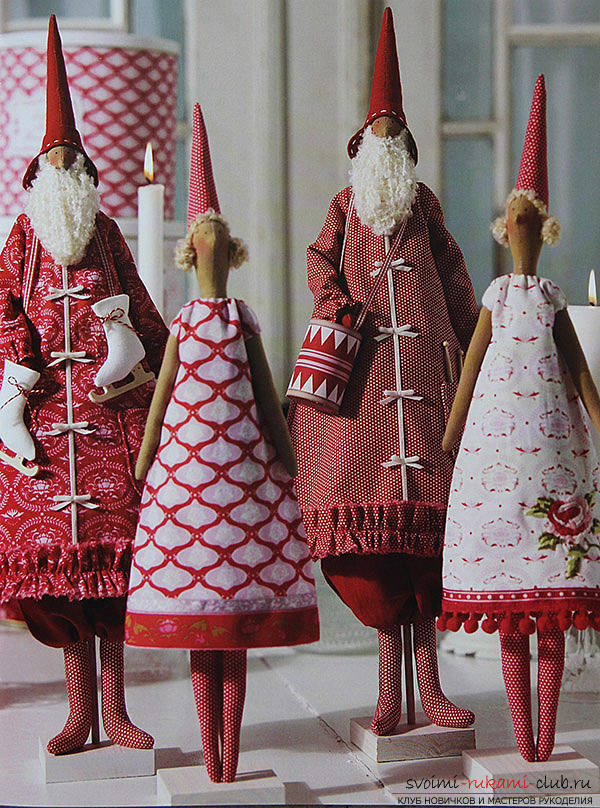 We're going to sew a doll for Tilda Santa Claus with our own hands. Photo №1