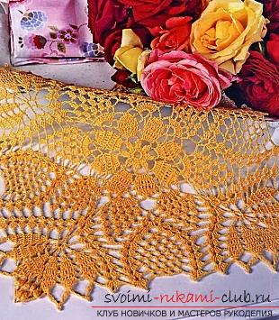 How to crochet lace napkins, charts, photos and job description .. Photo # 5