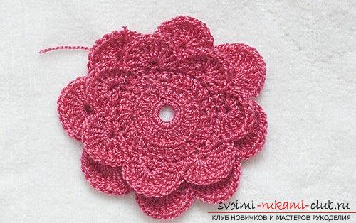 How to crochet flowers with a crochet, tips and master classes with a photo .. Photo # 29