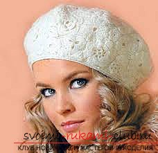 Fashionable beret, crocheted, for beginners. Picture №3