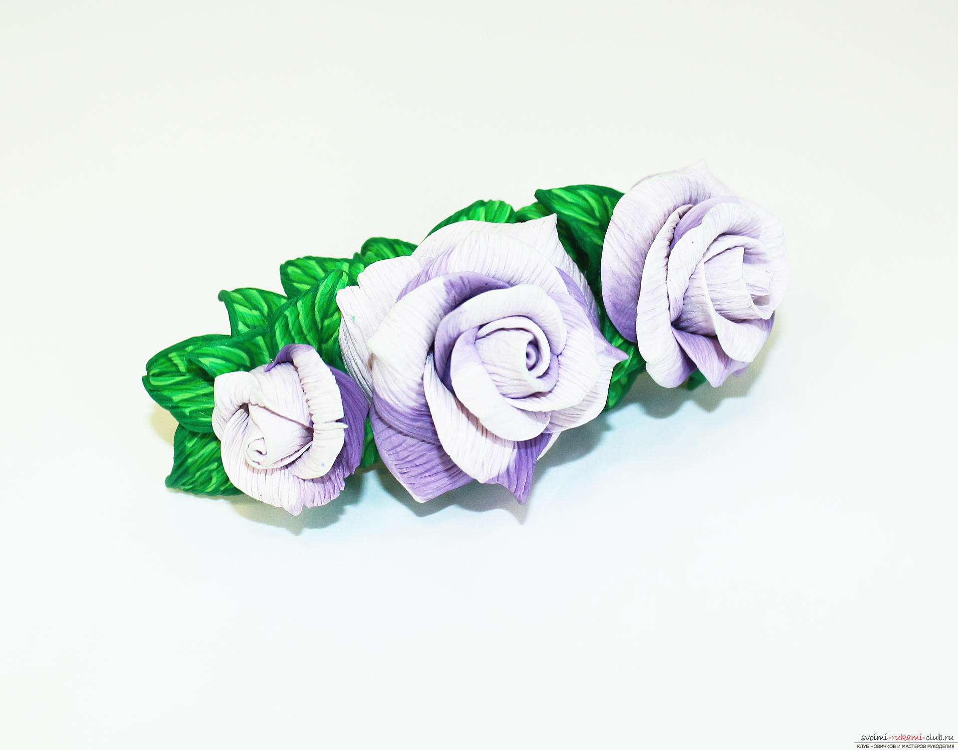 This master class with a photo and description will teach you how to make flowers - roses - from polymer clay in texturing technology .. Photo # 82