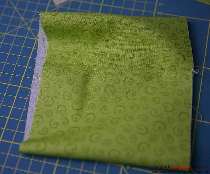 Making a Japanese bag of Omega in the style of Japanese patchwork. Photo Number 14