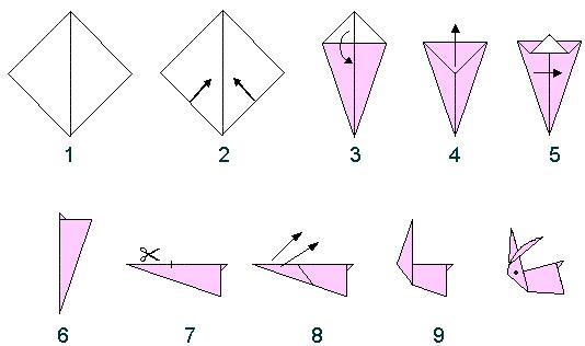 Hare origami scheme