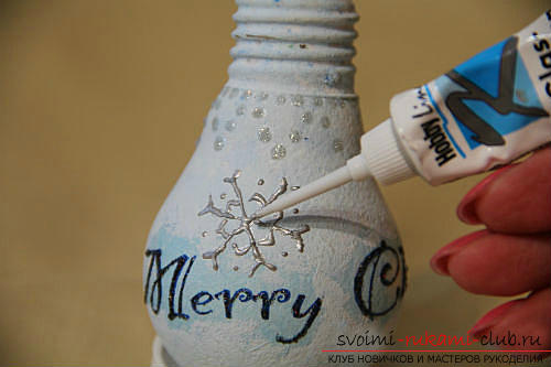 How to make a New Year's toy from a light bulb .. Photo №10