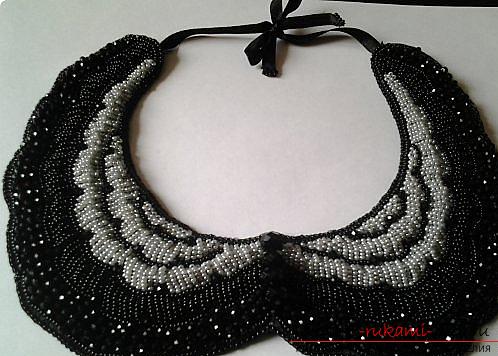 Master class embroidery beaded collar. Photo №13