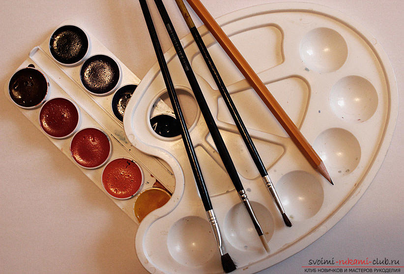 Drawing still life with watercolor paints. Photo №1
