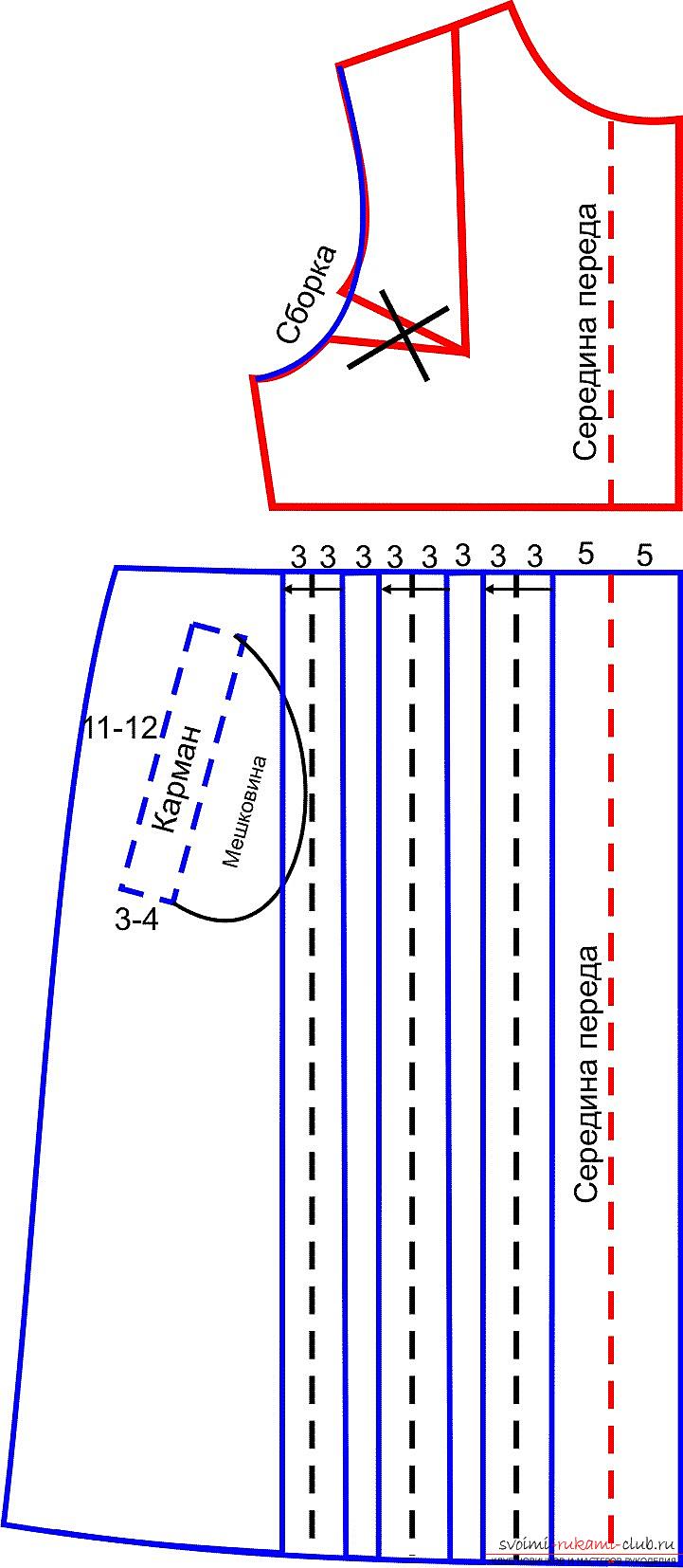 Patterns of women's, men's and children's models of a coat with a hood. Photo №4