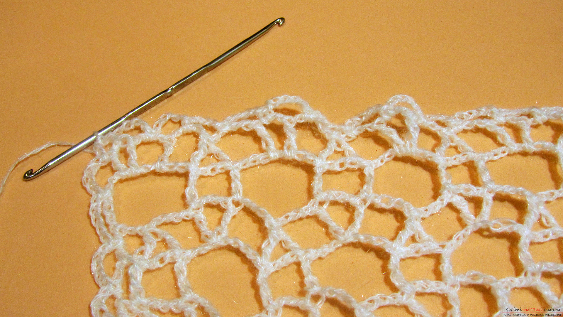 The master class is dedicated to knitting a beautiful stitch with a crochet. Photo №41