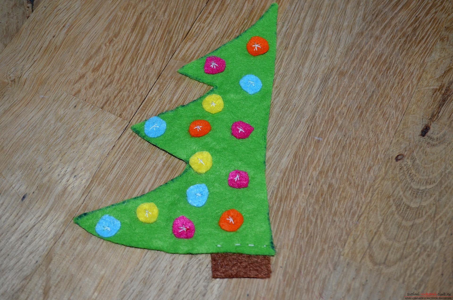 A lesson on making a Christmas boot made of felt with your own hands. Photo №6