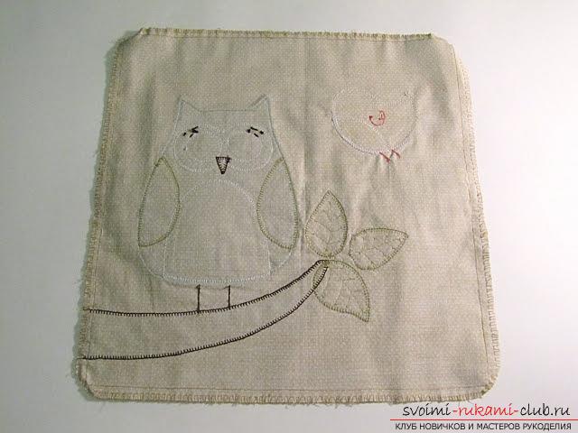 Sewing the pillow-owl with your own hands. Photo №25