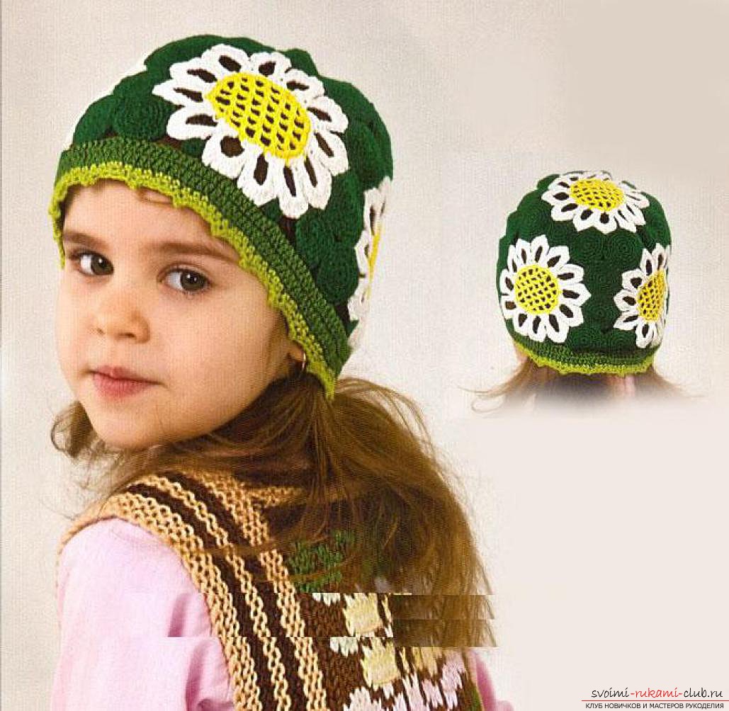 crocheted stylish female hat. Picture №3