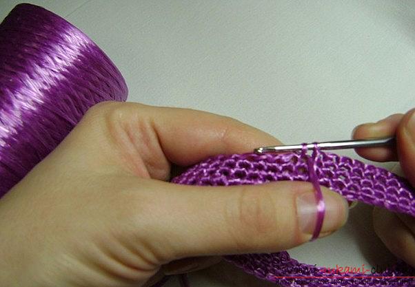 Crochet crochet crochet from polypropylene for beginners - work yourself. Photo Number 9