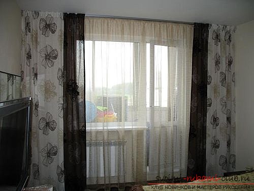 Photo examples of tailoring original curtains made of flax. Picture №3