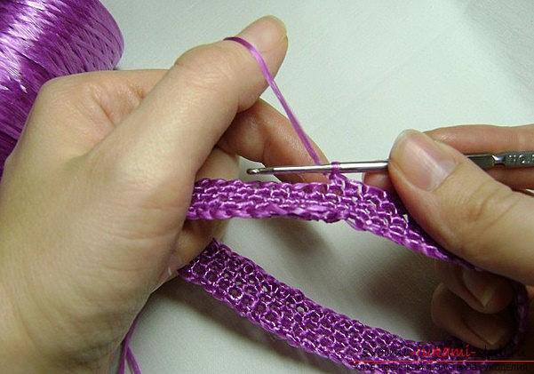 Crochet crochet crochet from polypropylene for beginners - work yourself. Photo №6