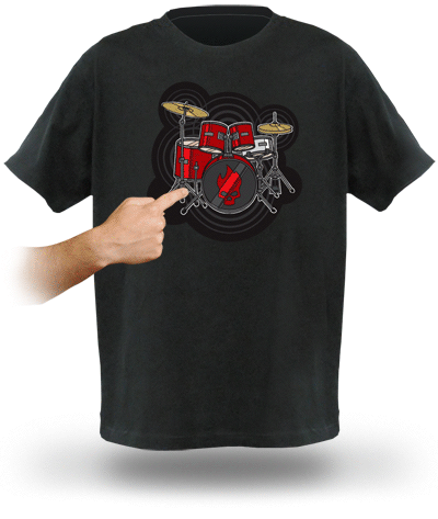 Drums in einem T-Shirt, ein ungewöhnliches Geschenk