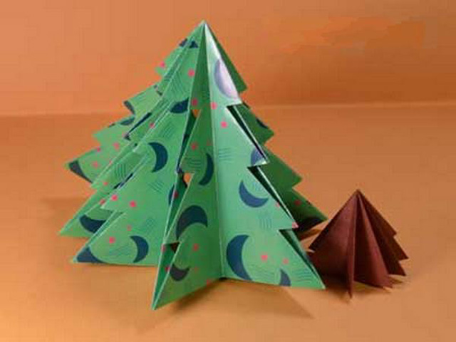 Pom de Crăciun - origami-10