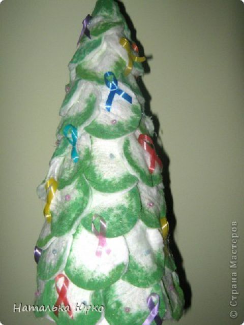 Eu faço a árvore de Natal de algodão