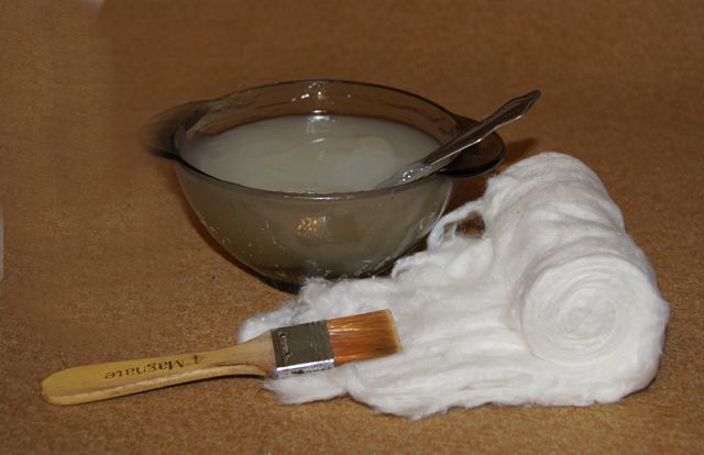 Material for lamb from cotton wool