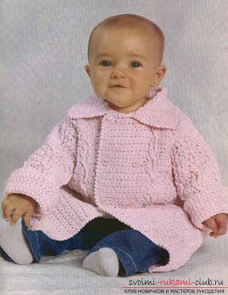 crocheted coat for baby 1 year old. Photo №1