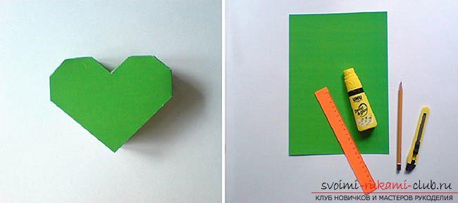A box in the form of a heart in origami technique. Photo №1