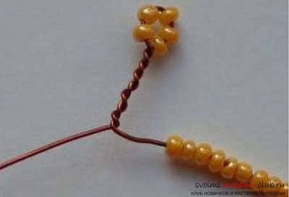 Acacia made from beads. Photo №1