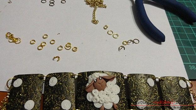How to make a sheep-bracelet on New Year's holidays with your own hands? Master Class. Photo №8