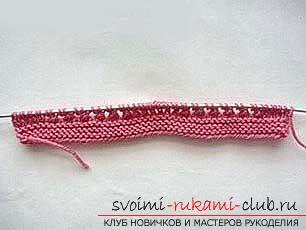 How to learn to knit wavy patterns with knitting needles. Photo №5