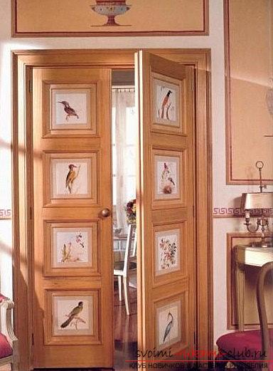 Decoupage of doors for the house - a master class for work with their own hands. Photo # 2