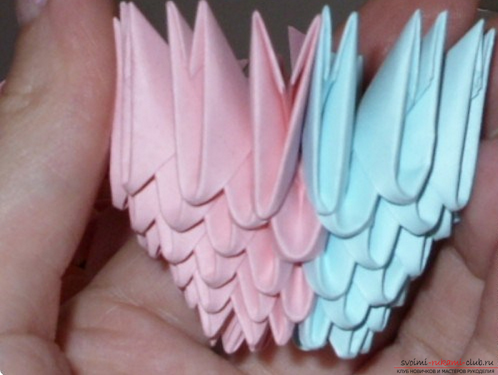 Papuga w modułowej technice origami. Zdjęcie №48