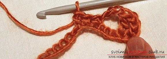 Crochet lessons of scarf snud - knitting patterns for beginners. Photo # 2