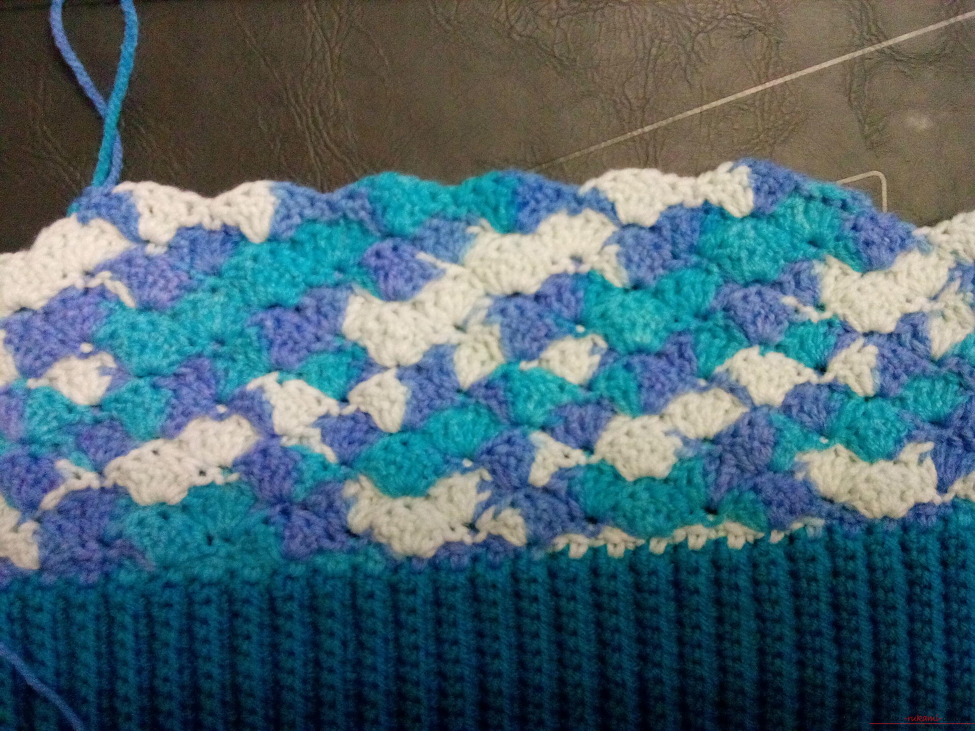 A lesson on knitting a baby coat with your own hands, photo and description of steps. Photo №7