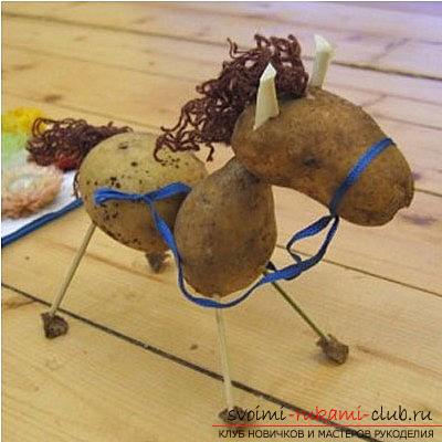 We learn to create simple and interesting crafts from potatoes with our own hands. Photo №4