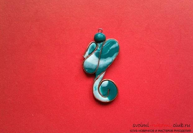 How to make a pendant or suspension of polymer clay with your own hands, master classes with photos. Photo Number 11